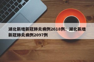 湖北新增新冠肺炎病例2618例：湖北新增新冠肺炎病例2097例